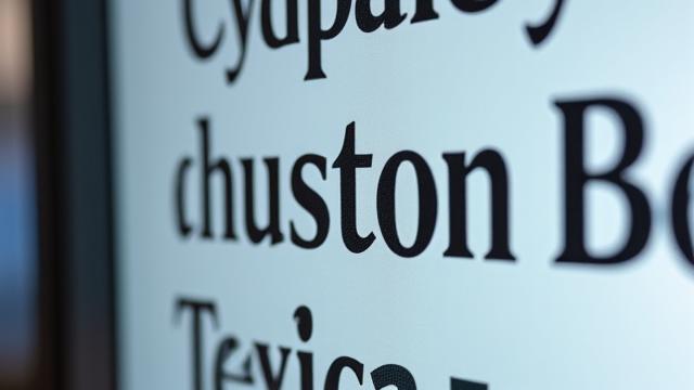 Gros plan sur un design de typographie élégant sur un écran, soulignant l'importance des polices dans le web design.