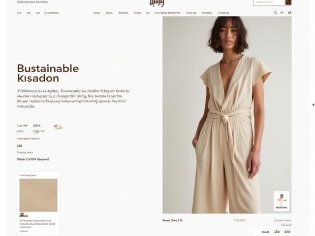 Boutique en ligne moderne pour une marque de mode durable