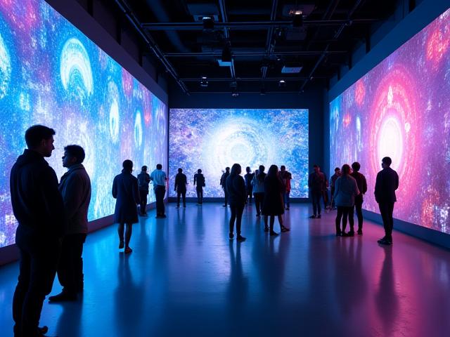 Expérience interactive pour une exposition d'art numérique dans un musée